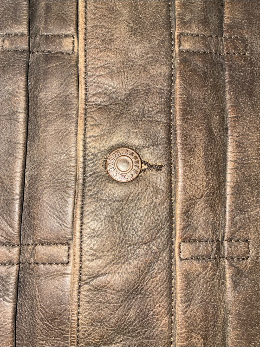 RRL Type 2 Buffalo Leather Brown Jacket - Picture 8 of 16
